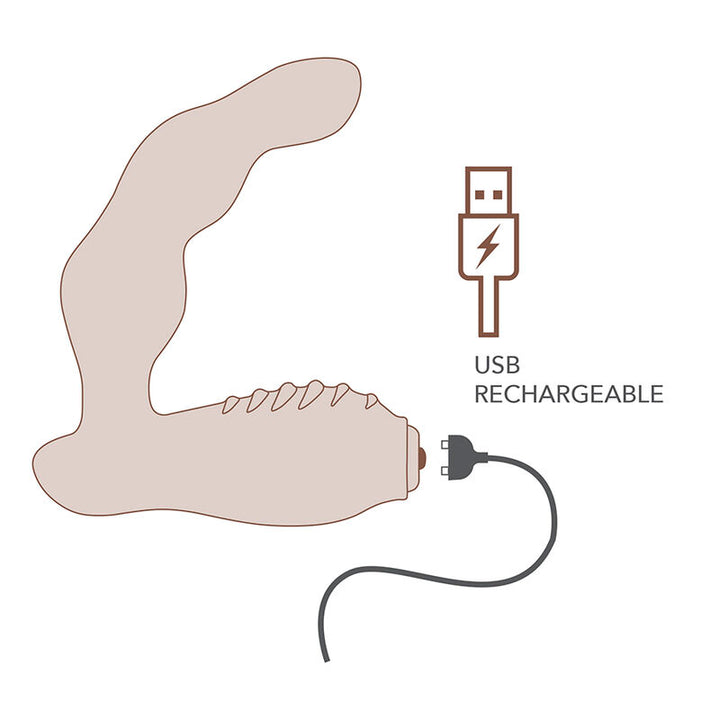 ROCKS-OFF - NOVA DOMINION RECHARGEABLE PROSTATE &amp; PERINEUM MASSAGER 16 FUNCTION BLUE