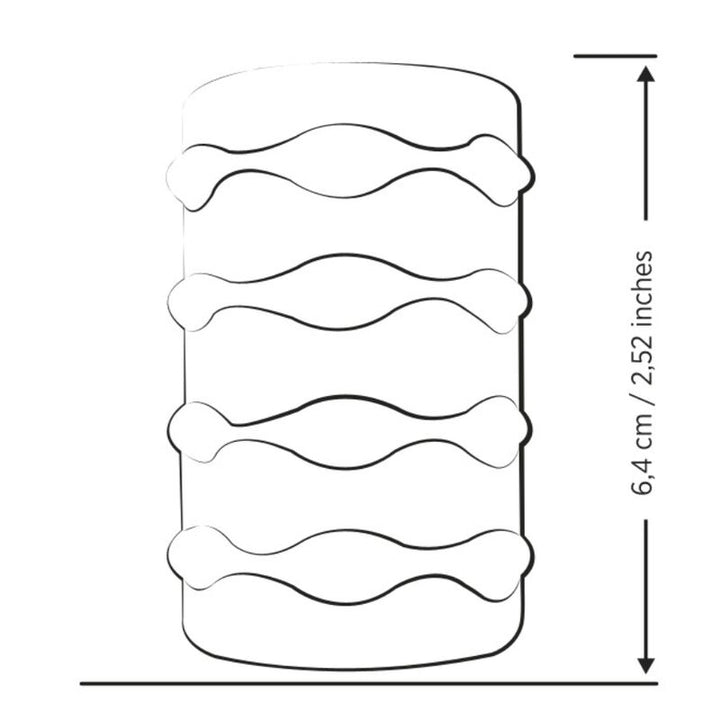 ROMP - MOSH TRANSPARENT MALE MASTURBATOR WITH 6 CM REVERSBLE SHEATH