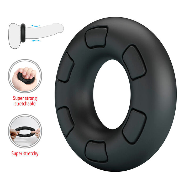 CRAZY BULL - BERTRAM SUPER SOFT SILICONE COCK RING BLACK