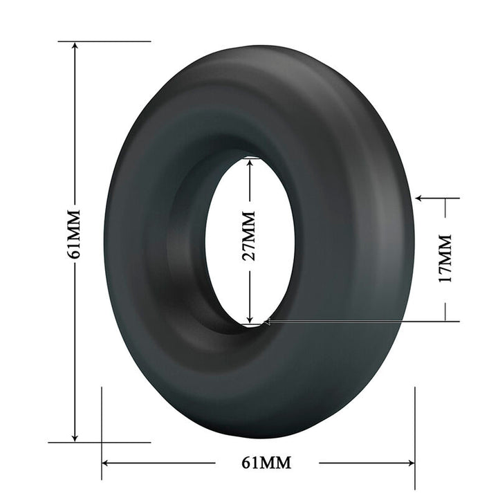 CRAZY BULL - URBAN SUPER SOFT SILICONE COCK RING BLACK