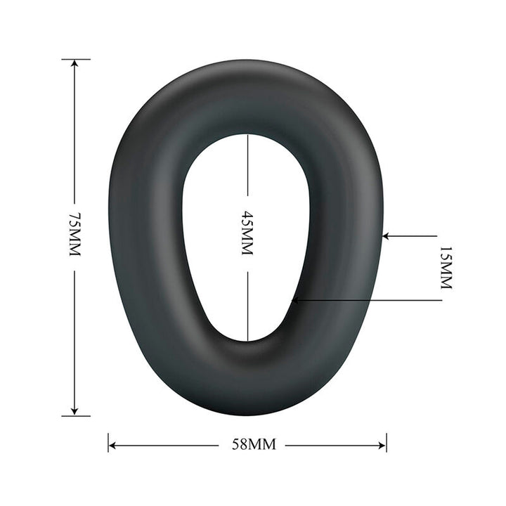 CRAZY BULL - VESPER SUPER SOFT SILICONE COCK RING BLACK