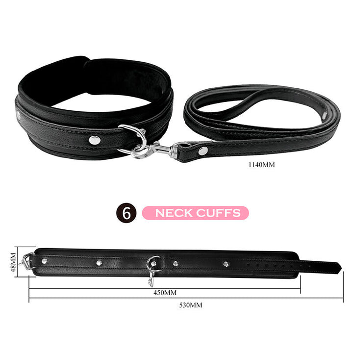 PRETTY LOVE - 8 PIECE BDSM KIT BLACK