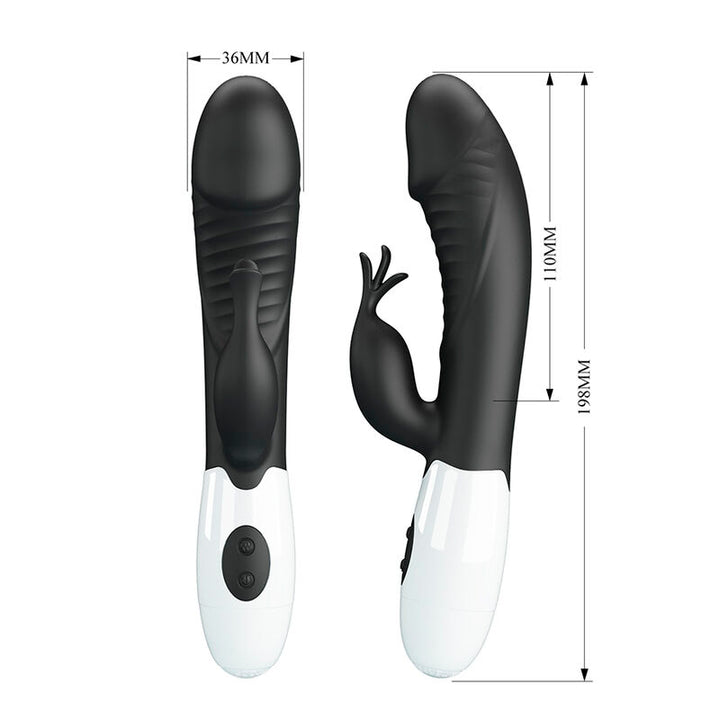PRETTY LOVE - RASMUSSEN 30 FUNCTION RABBIT VIBRATOR BLACK