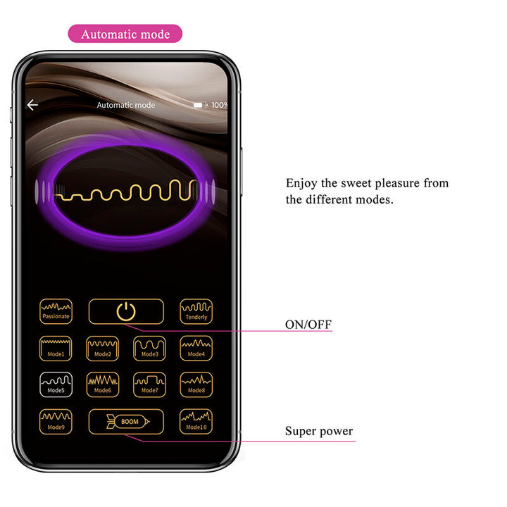 PRETTY LOVE - KLAY THRUSTING EGG VIBRATOR APP CONTROL PURPLE