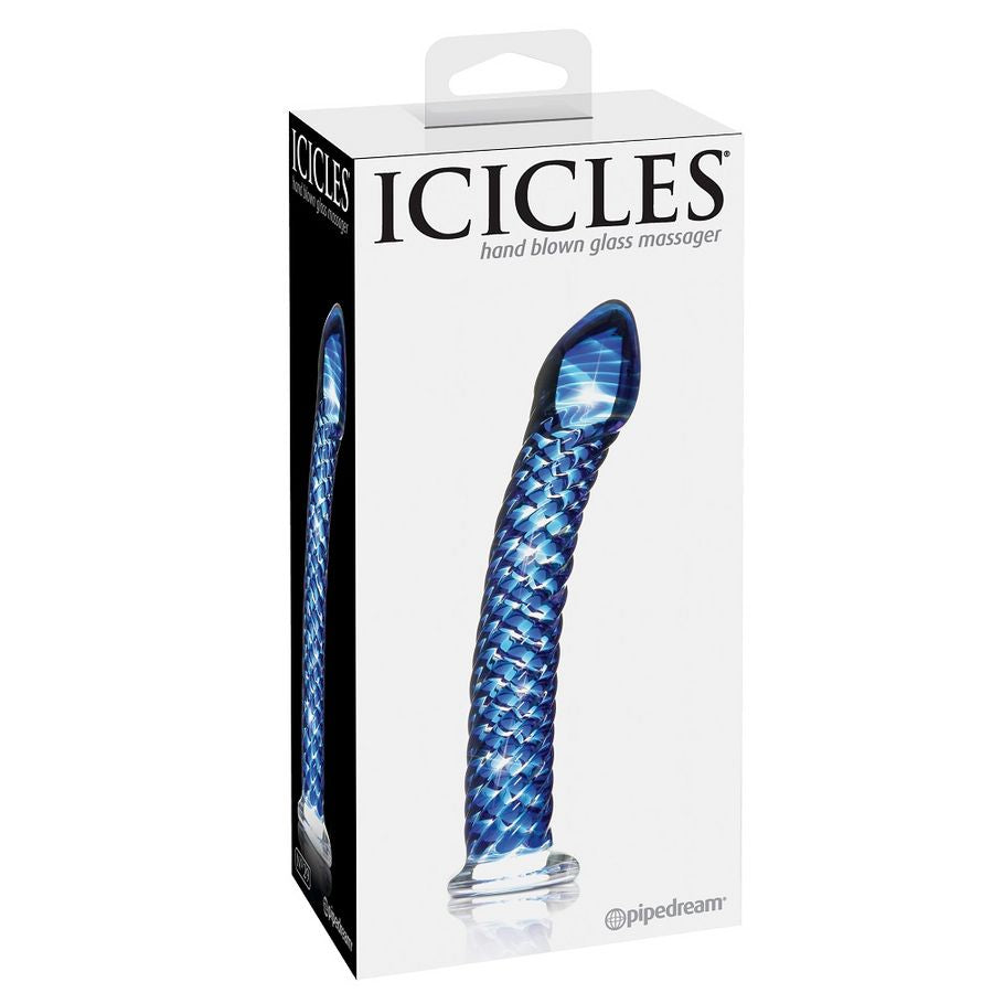 Icicles N. 29 Glass Massager — blue glass