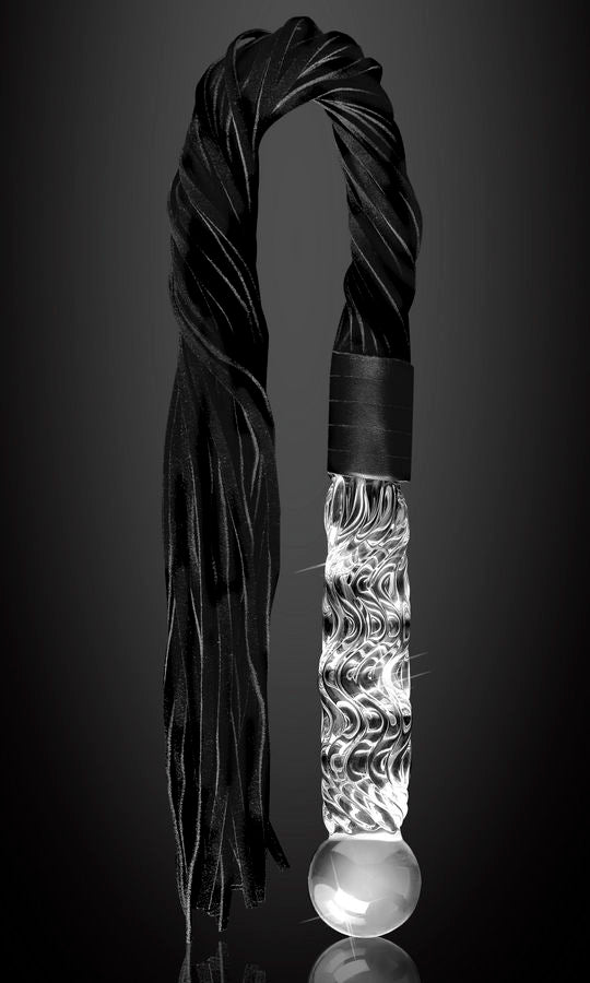 Icicles N. 38 Glass Massager — clear glass plug with tail