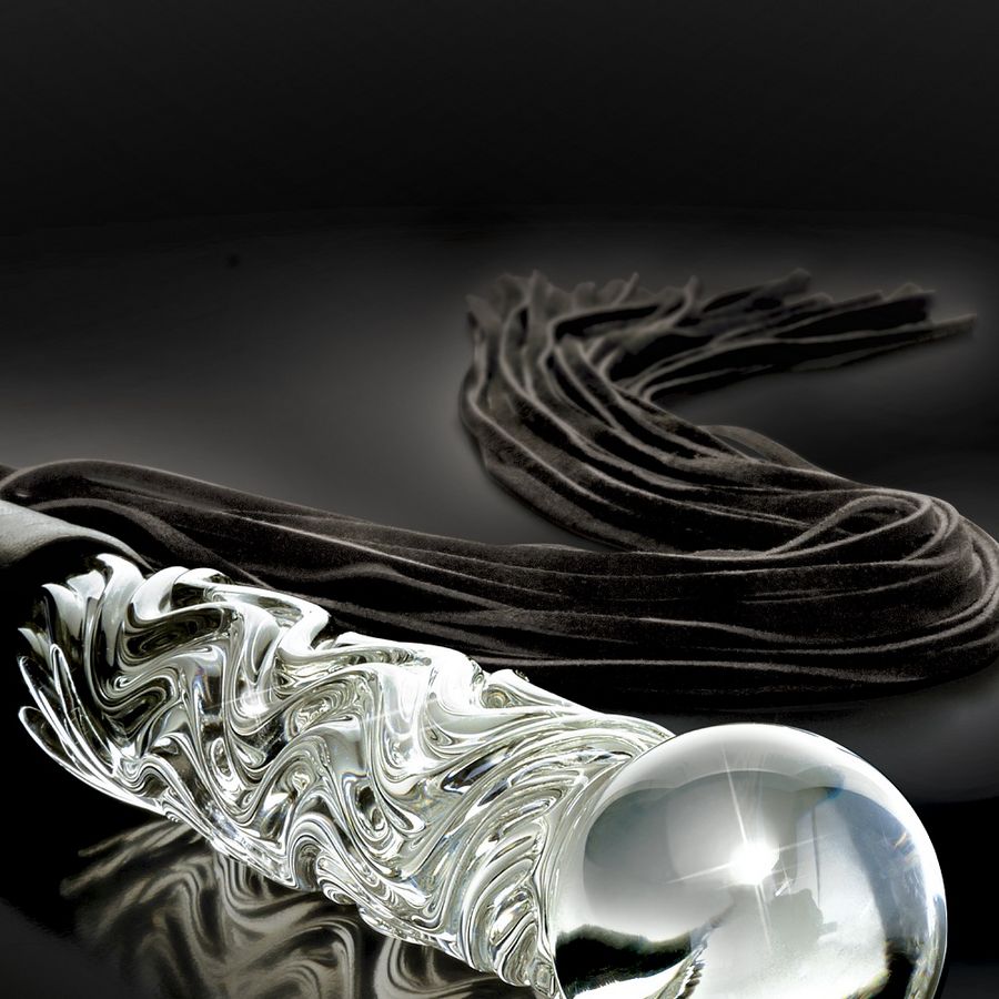 Icicles N. 38 Glass Massager — clear glass plug with tail