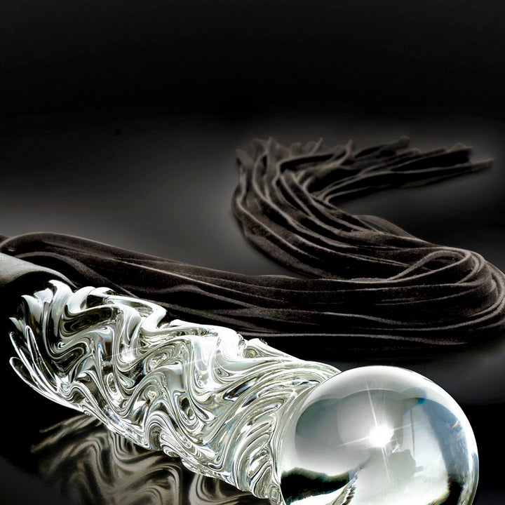 Icicles N. 38 Glass Massager — clear glass plug with tail