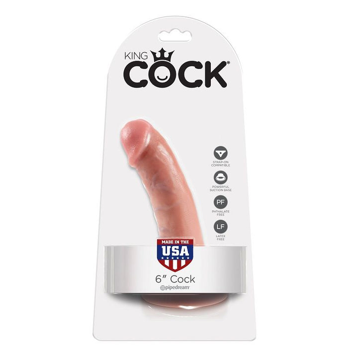 King Cock 6 Dildo Flesh 15.2 CM — Skin