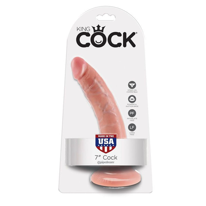 King Cock 7 Dildo Flesh 17.8 CM — Skin
