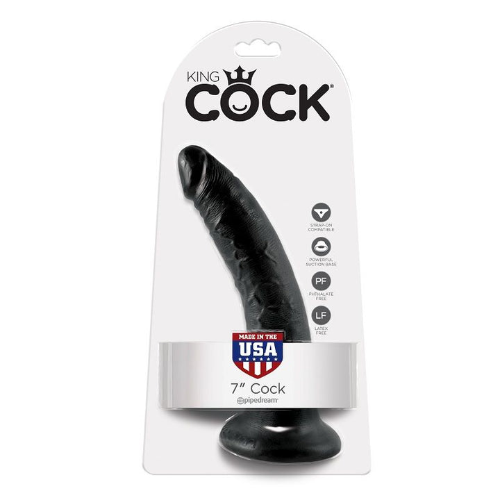 KING COCK - DILDO BLACK 17.8 CM