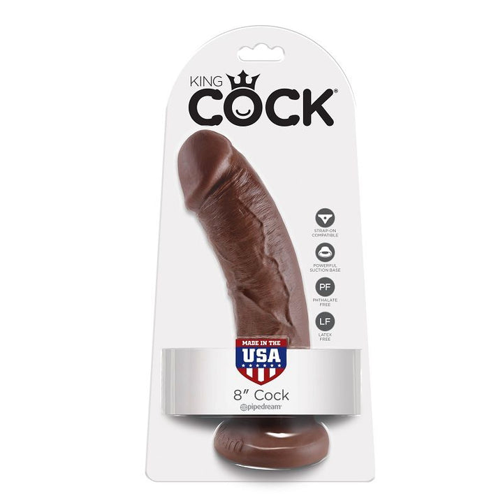 King Cock 8 Dildo Brown 20.3 CM — Brown