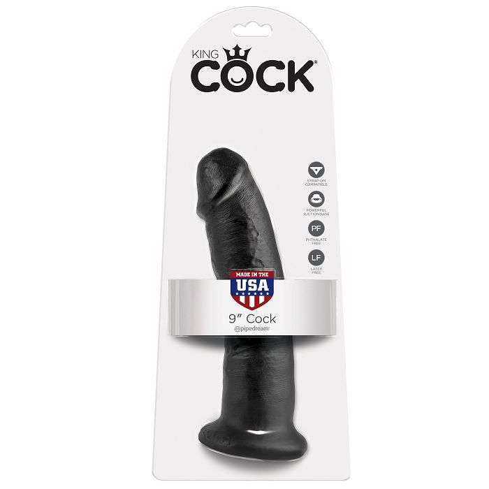 King Cock 9 Dildo Black 22.9 CM — Black