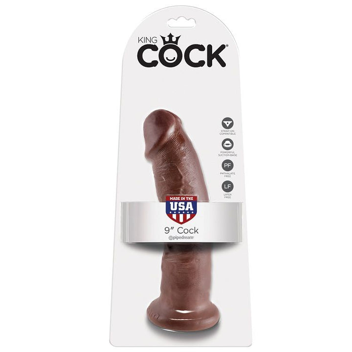 King Cock 9 Dildo Brown 22.9 CM — Brown