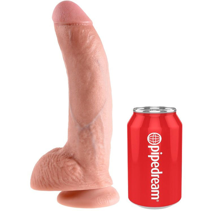 King Cock 9 Dildo Flesh With Balls 22.9 CM — Skin