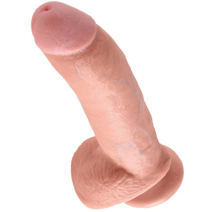 King Cock 9 Dildo Flesh With Balls 22.9 CM — Skin