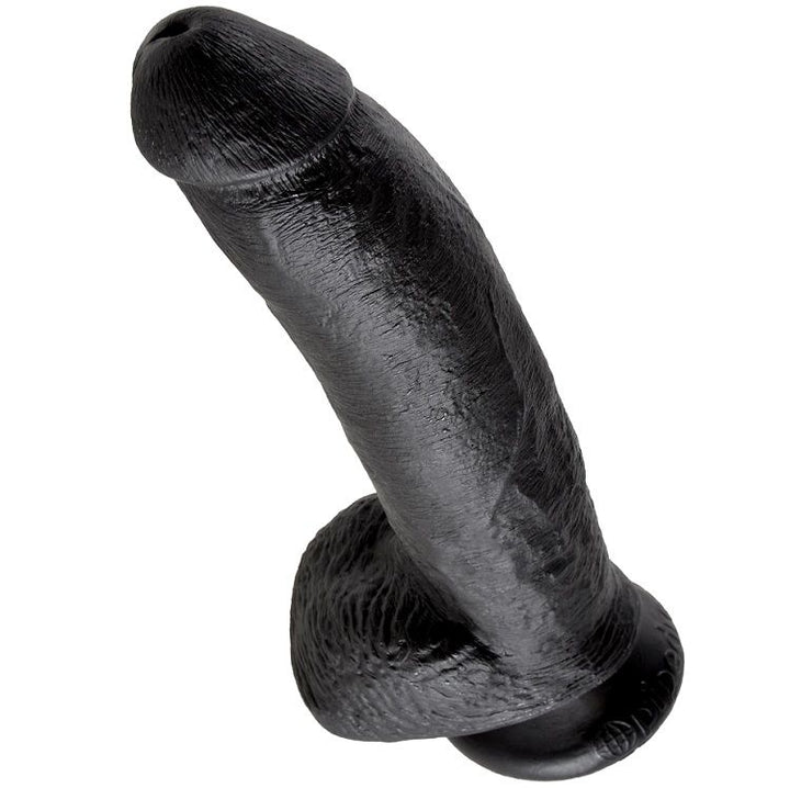 KING COCK - DILDO BLACK WITH BALLS 22.9 CM