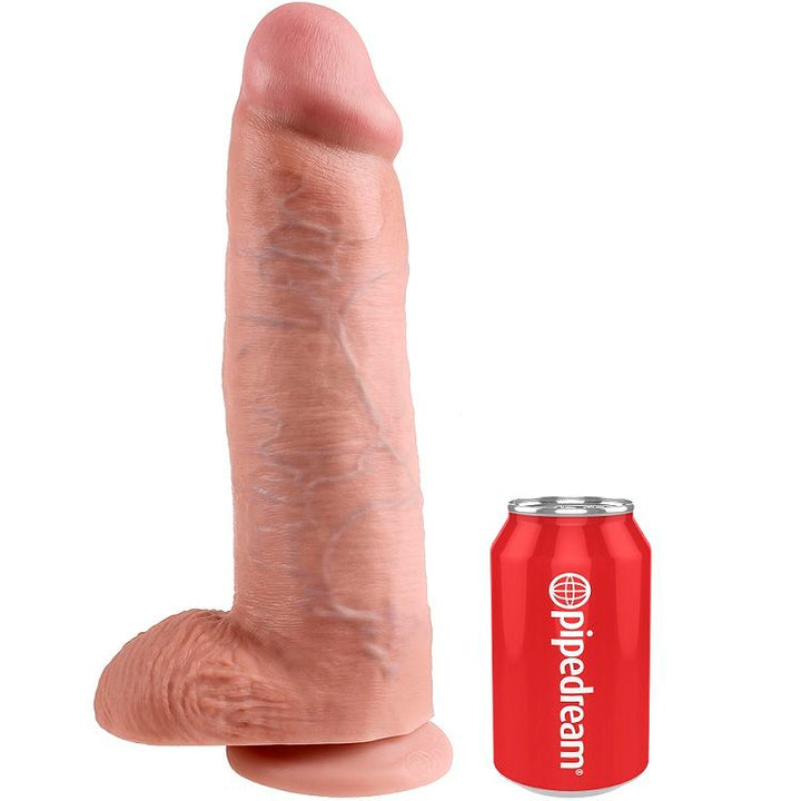 King Cock 12 Dildo Flesh With Balls 30.48 CM — Skin