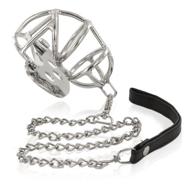 Metal Hard metal chastity ring with strap