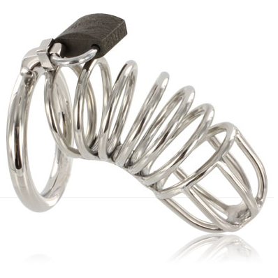 Metal Hard cage ring chastity device