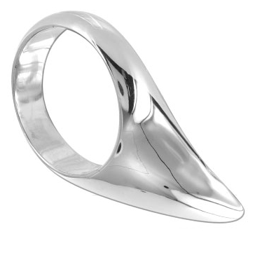 Metal Hard teardrop cockring 55mm