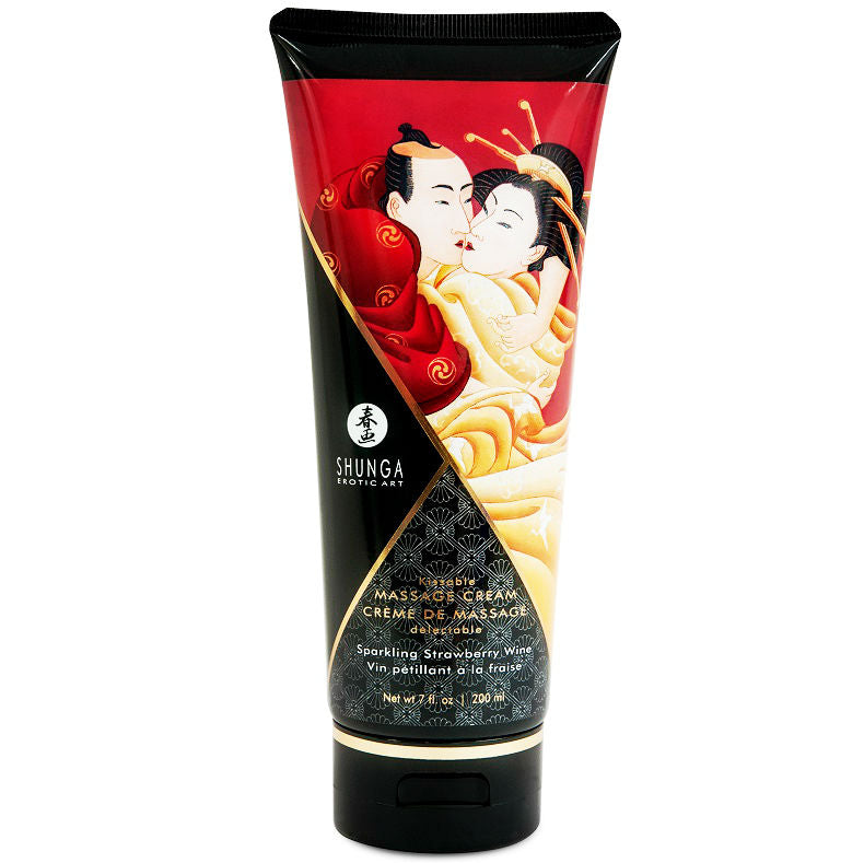 Shunga Strawberry And - Cava Massage Cream 200 ML
