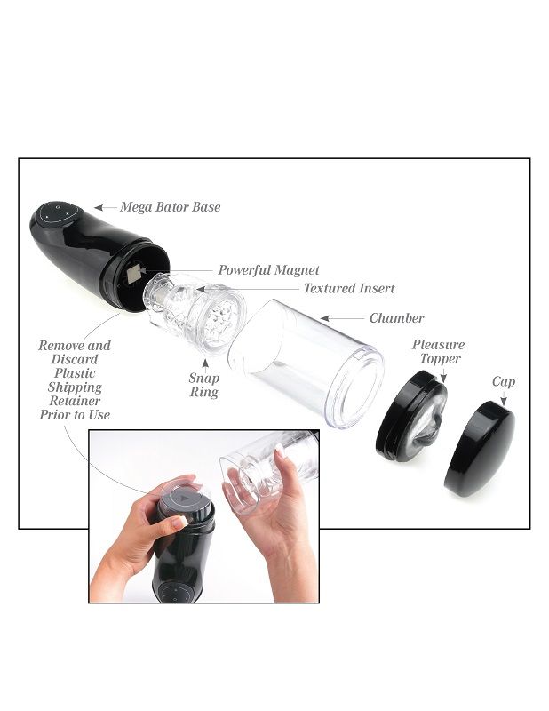 Extreme Toyz - Pdx Mega Bator USB Male Masturbator Ano Black