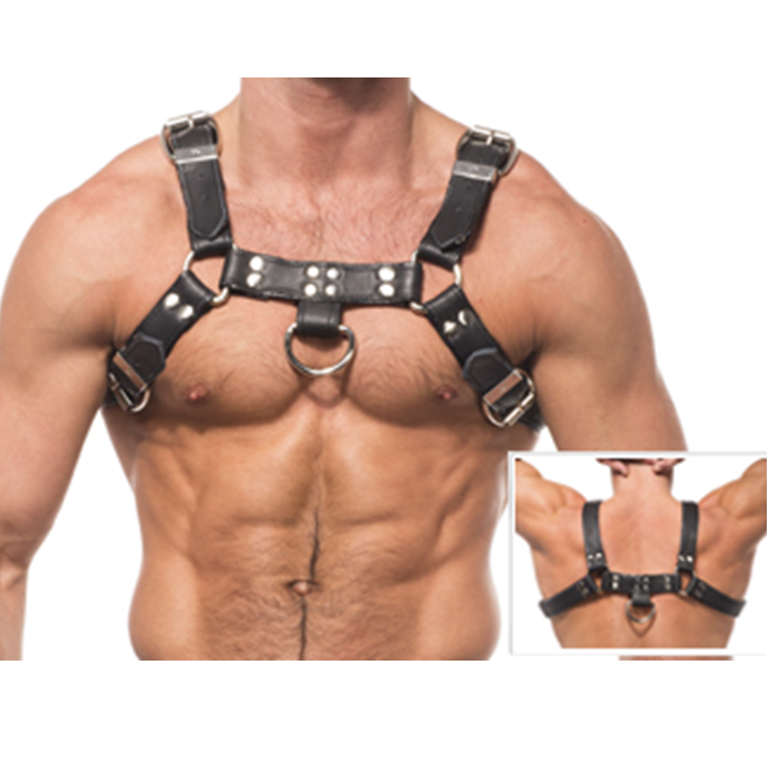 Leder-Körperkette III mit Metalldetails