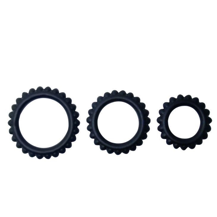 BAILE - TITAN RINGSET 3-TLG. HODENRING SCHWARZ 2,8 + 2,4 + 1,9 CM