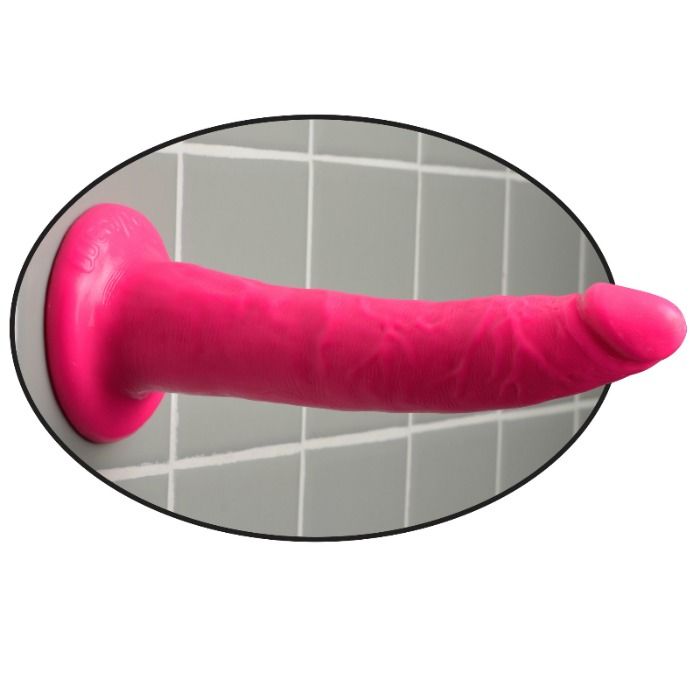 Dillio Dildo 17.8 CM Pink — Pink rubber