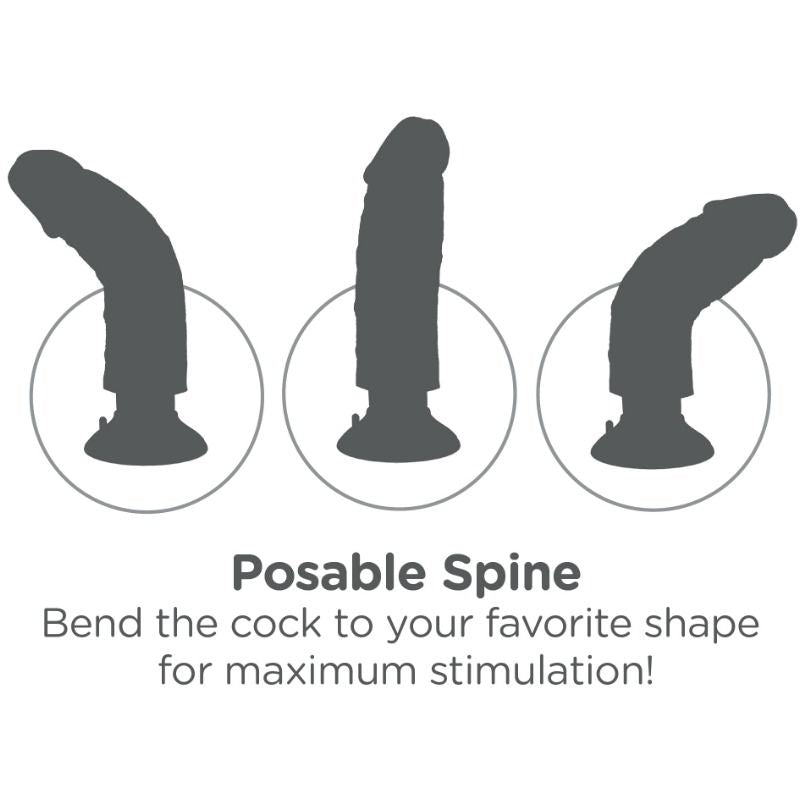 King Cock 15.24 CM Vibrating Cock Flesh — Skin