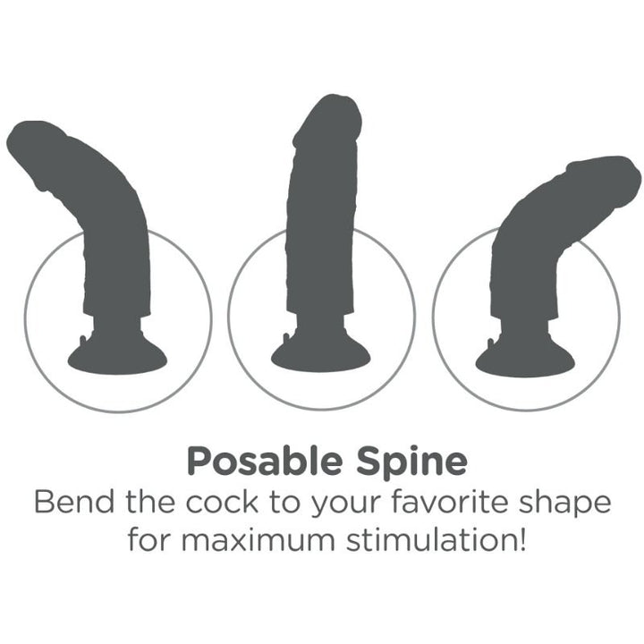 King Cock 15.24 CM Vibrating Cock Flesh — Skin