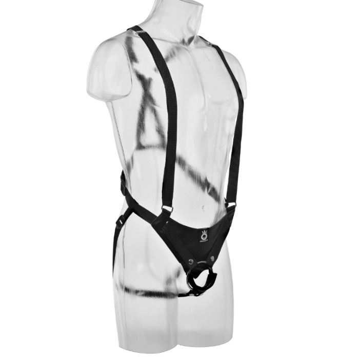 King Cock - 30.5 CM Hollow Strap-On Suspender System Flesh