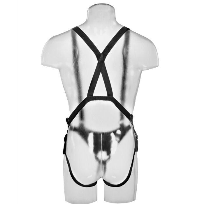 King Cock - 30.5 CM Hollow Strap-On Suspender System Flesh
