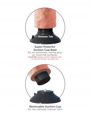 King Cock 20.32 CM Vibrating Cock Flesh — Skin