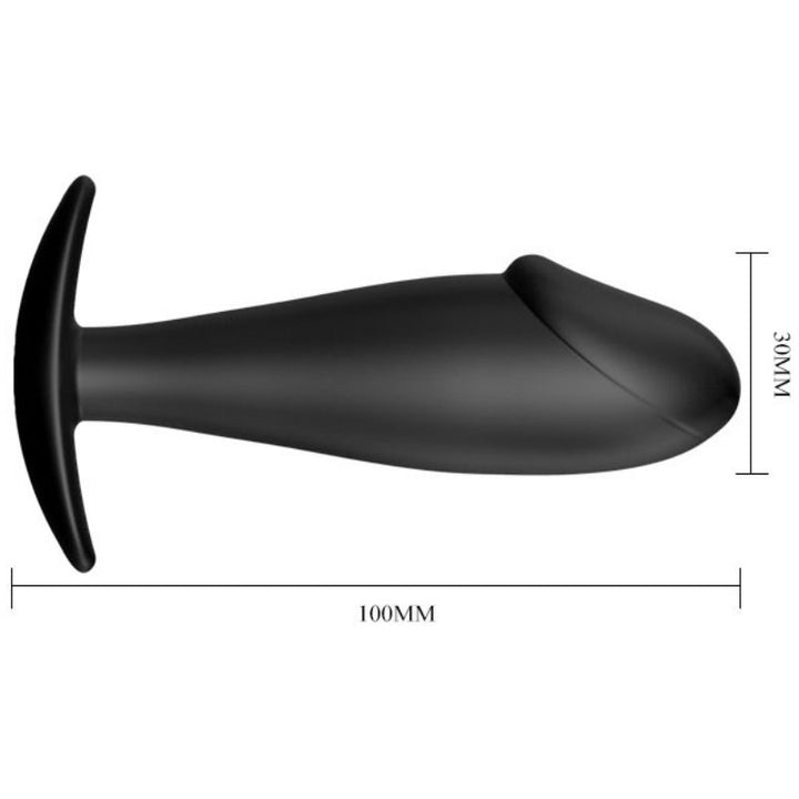 Pretty Love Anal Plug Silicone Penis Form Black — Black