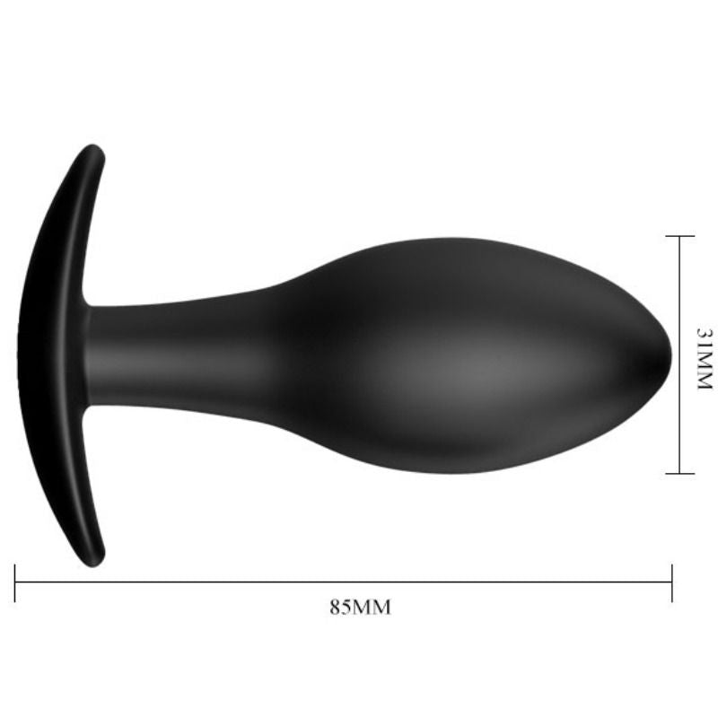 Pretty Love Anal Plug - Silicone Anchor 8.5 CM Black — Black