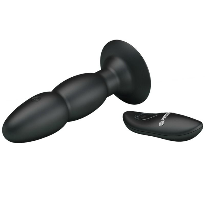 Pretty Love Plug Vibrator And Rotation By Remote Control — Black