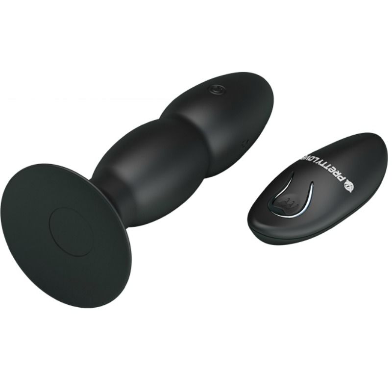 Pretty Love Plug Vibrator And Rotation By Remote Control — Black