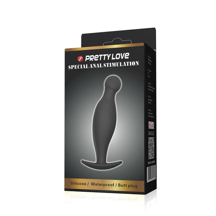 Pretty Love Silicone Anal Plug 11.7 CM Black — Black