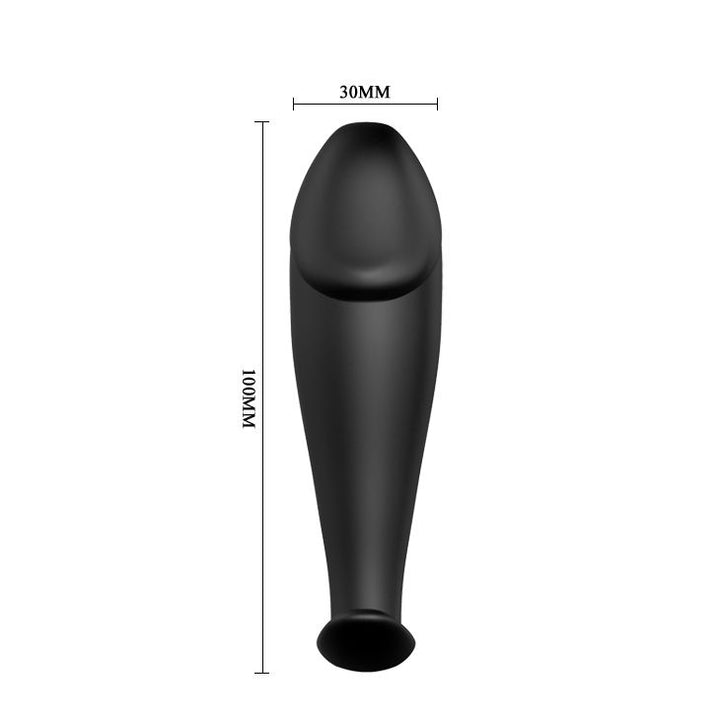 Pretty Love Silicone Anal Plug Penis Form And 12 Vibration — Black