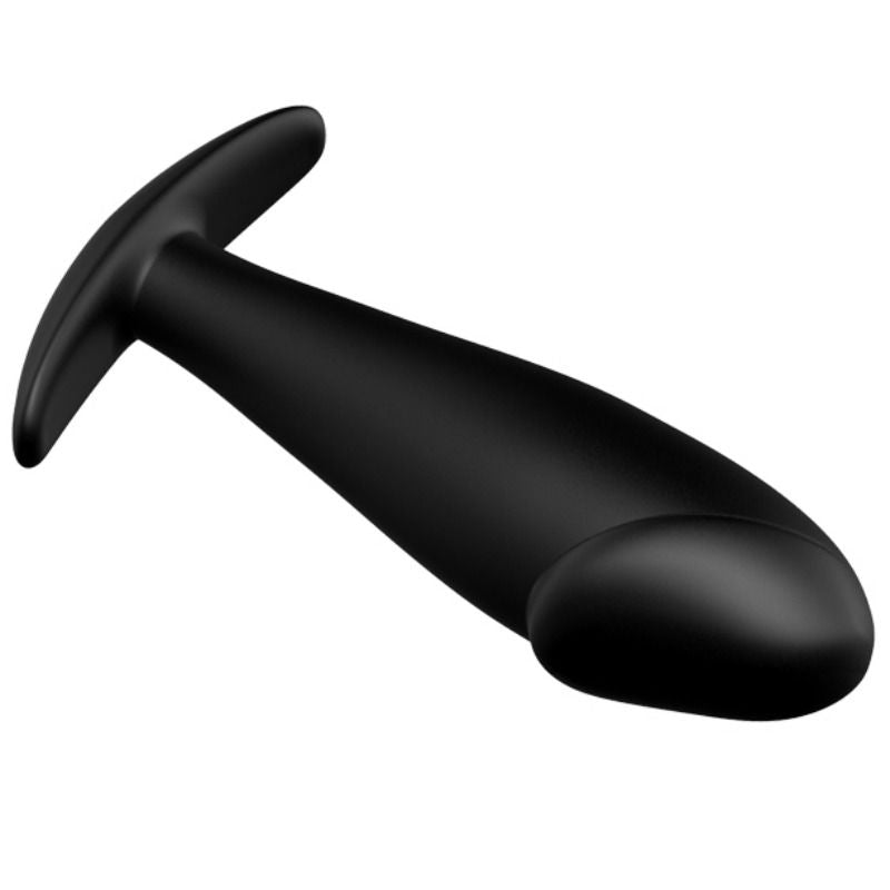 Pretty Love Silicone Anal Plug Penis Form And 12 Vibration — Black