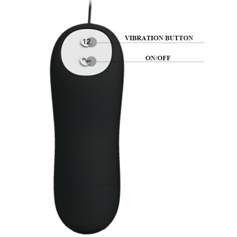 Pretty Love Anal Plug - Anchor Form Silicone 12 Vibration — Black