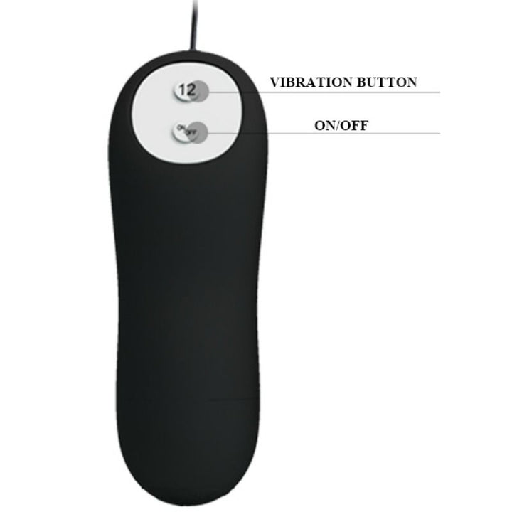 Pretty Love Anal Plug - Anchor Form Silicone 12 Vibration — Black