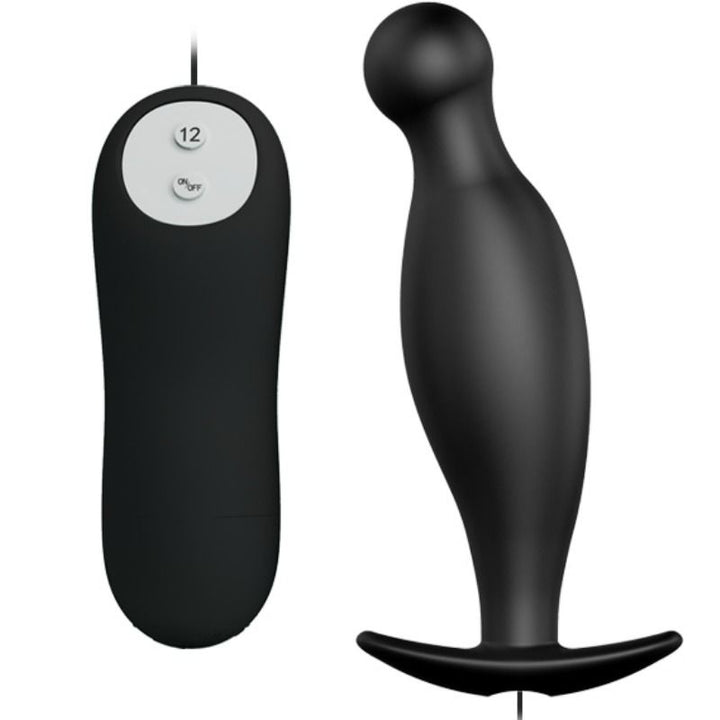 Silicone Anal Plug 12 Vibration Modes Black — Black
