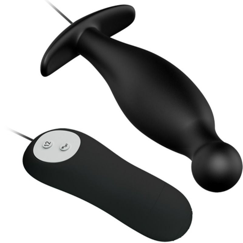 Silicone Anal Plug 12 Vibration Modes Black — Black