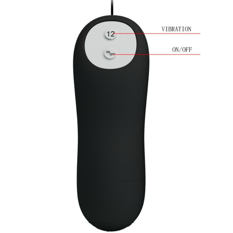 Silicone Anal Plug 12 Vibration Modes Black — Black