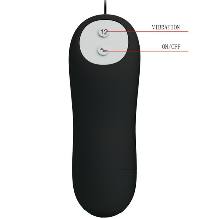 Silicone Anal Plug 12 Vibration Modes Black — Black