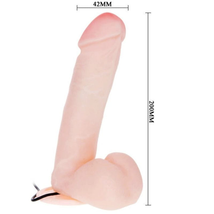 Baile - Realistic Dildo With Vibration And Rotation 20 CM — Skin TPR