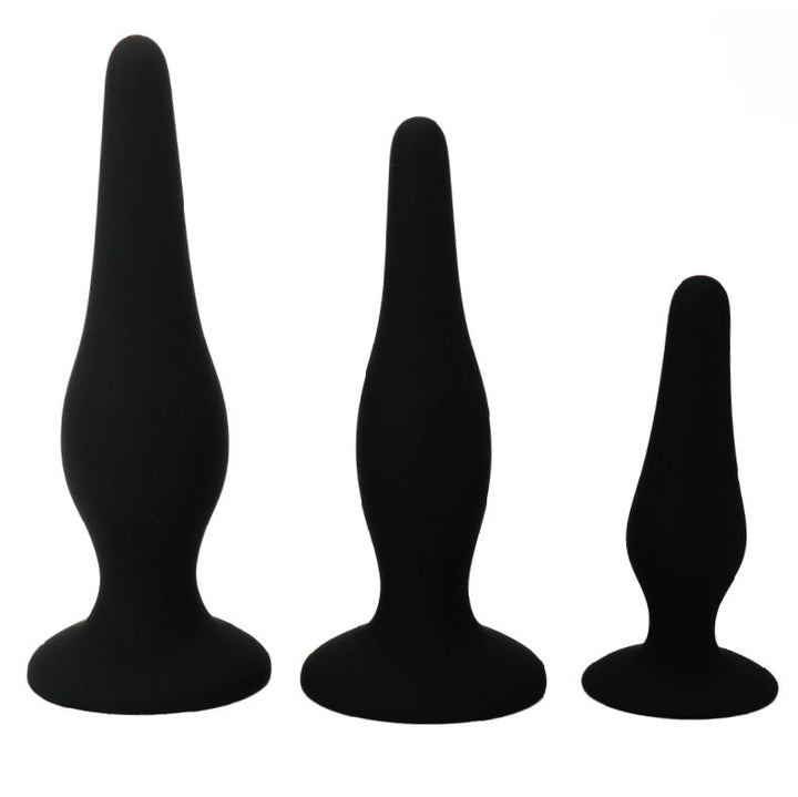 Pretty Love Anal Plugs - Silicone Initiation Kit — Black